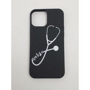 Stethoscope Nurse Black iPhone 12 Pro Max Black Phone Case Apple
